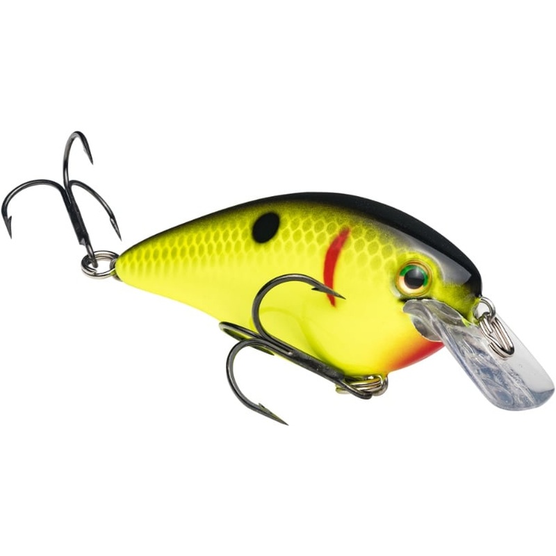 Strike King KVD Squarebill Crankbait 2.25″ – 7/16oz – 3-6ft Black Back Chartreuse