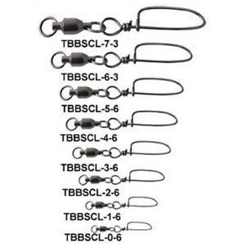 Tsunami Ball Bearing Snap Swivel with Coastlock 0 (6pk, 16lb)