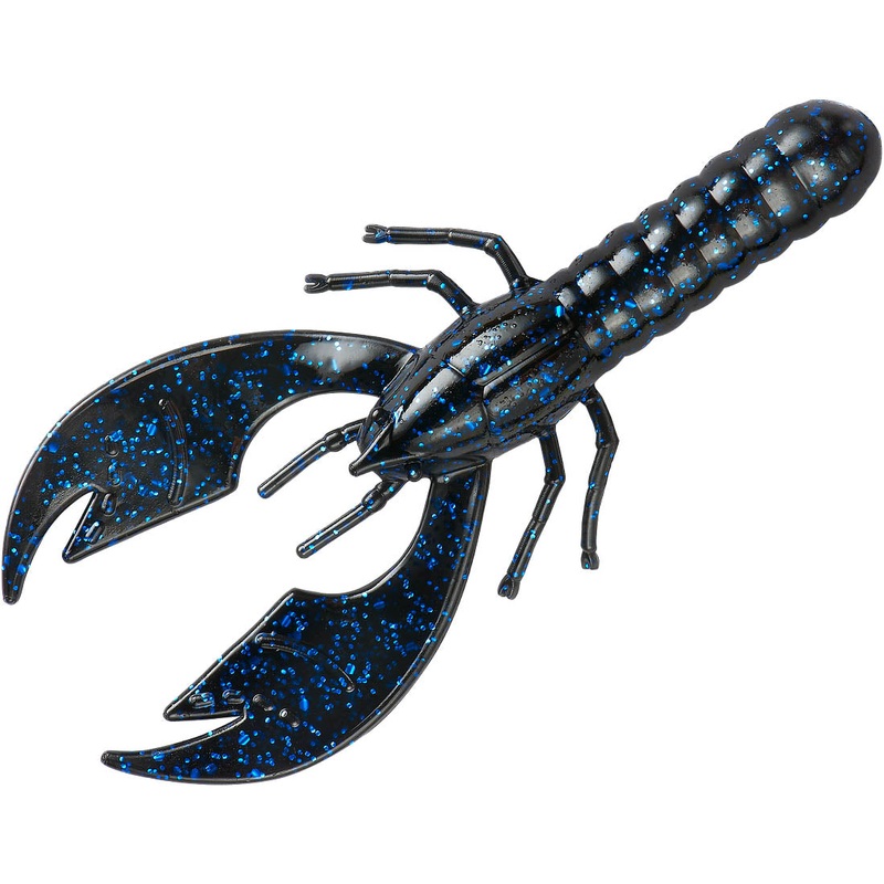 YUM Craw Papi Soft Plastic Craw Black Blue Flake 3 3/4 inch