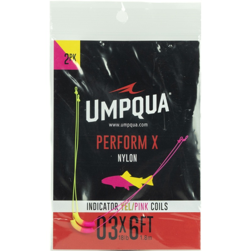 Umpqua Indicator Coil 6ft 2pk yellow/pink