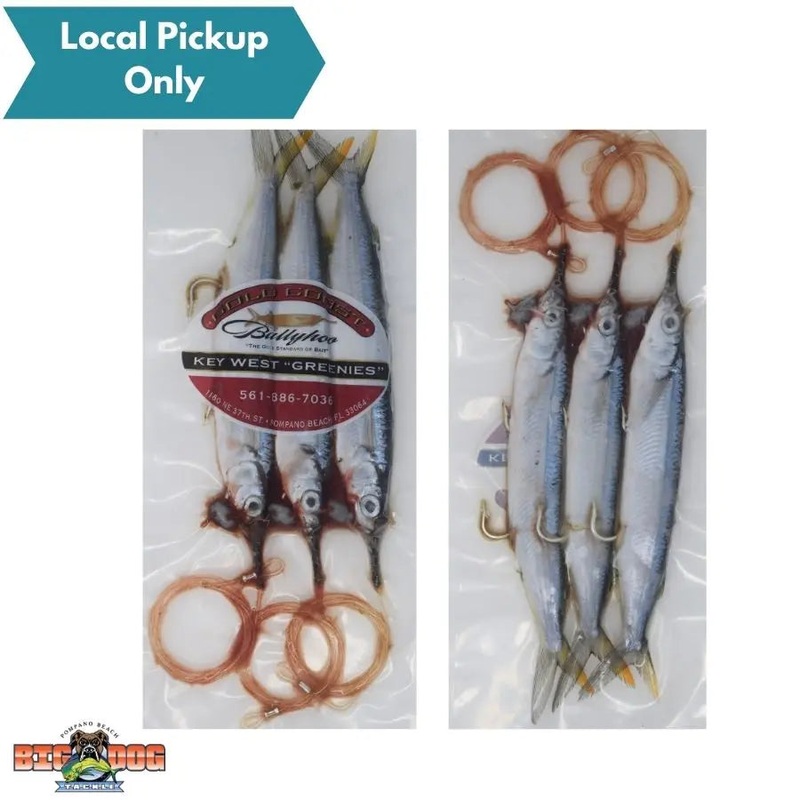 GOLD COAST BALLYHOO MONO SWIMMER DBL HOOK RIGGED 3pk