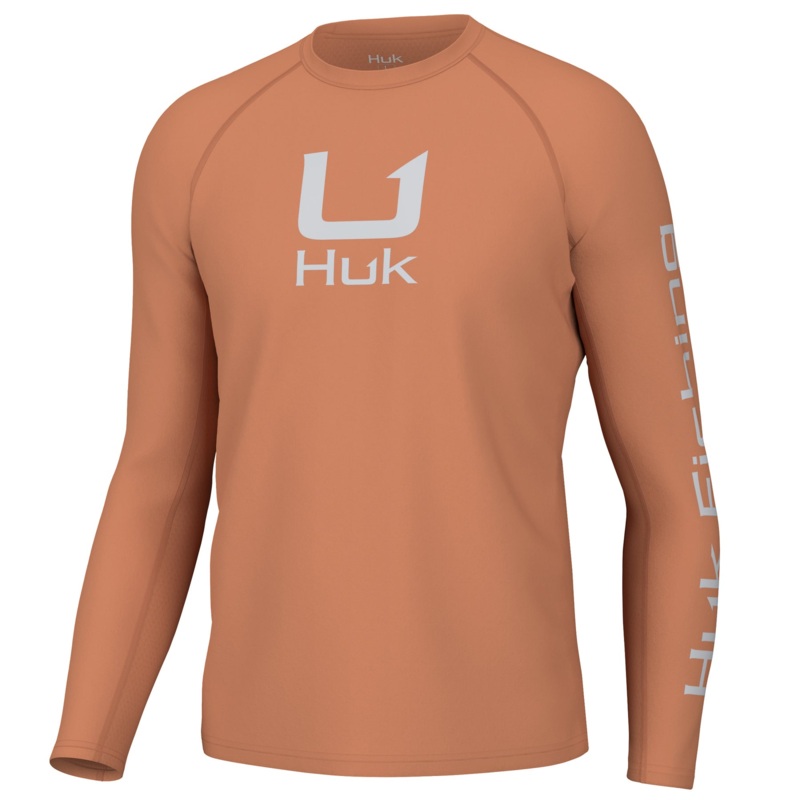 HUK ICON LS CREW Sunburn Medium