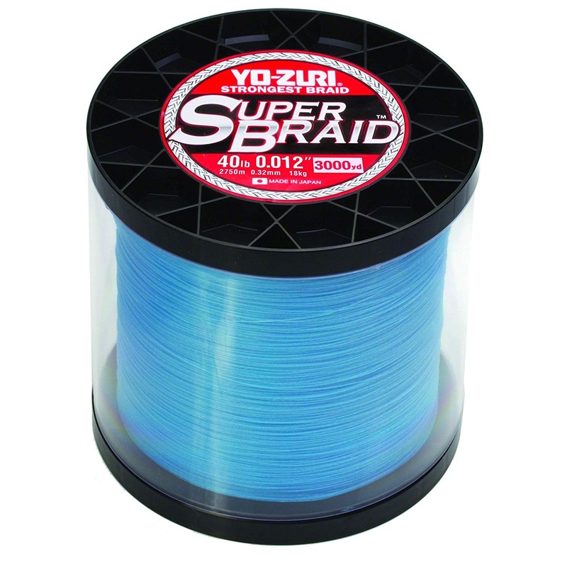 Yo-Zuri SuperBraid Braided Line, 3000yd, Blue 65lb