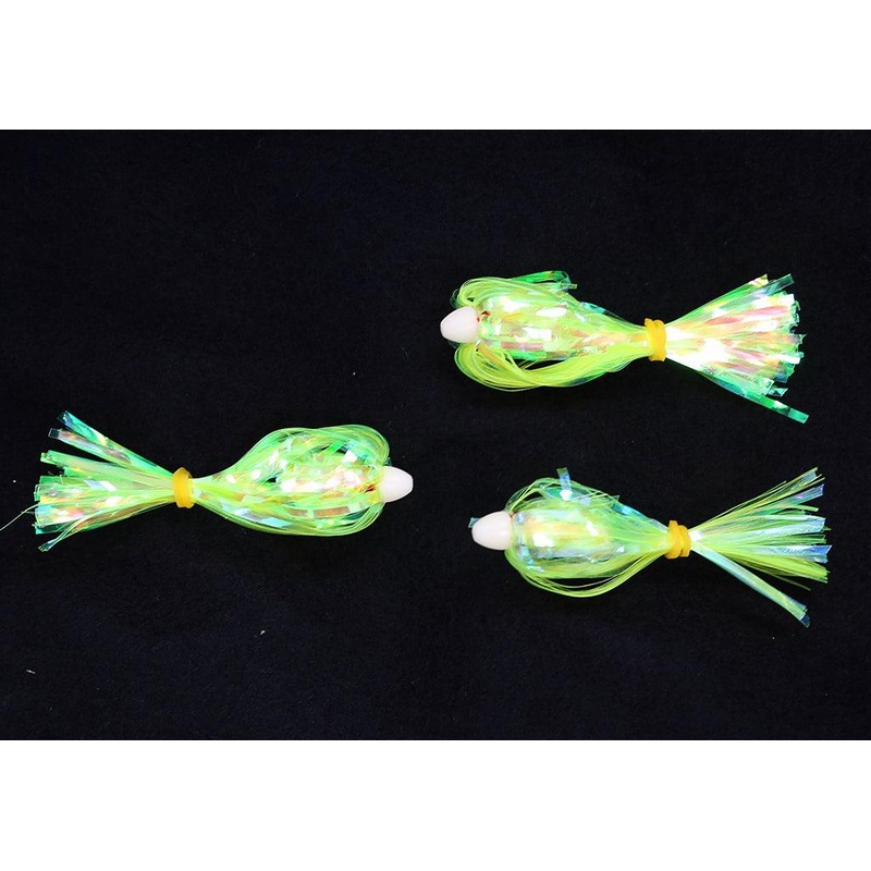 Jigging World Holographic Flash Teasers Chartreuse