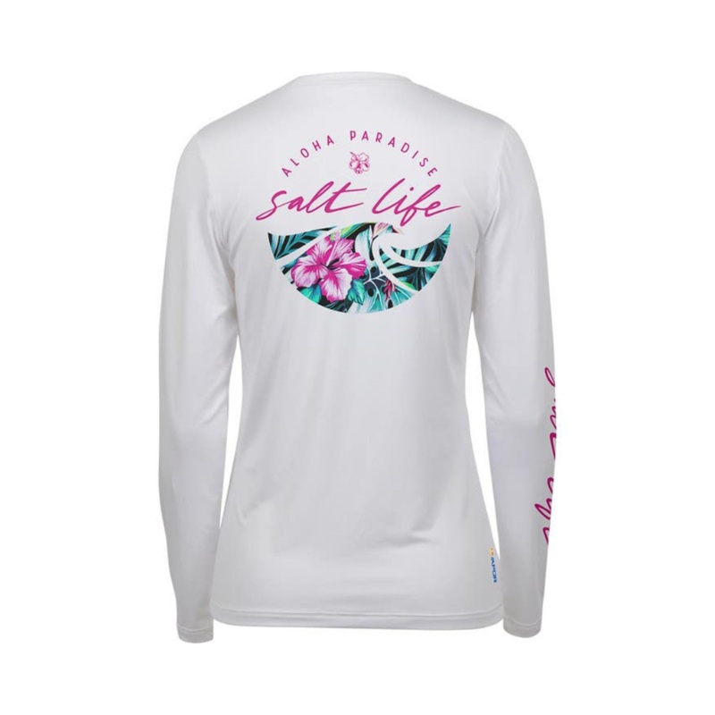 SALT LIFE BLUE HAWAIIAN LS SLX PERFORMANCE LIGHT ARUBA HEATHER S