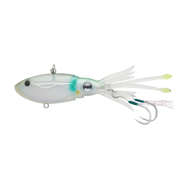 Squidtrex 130 Vibe jig – 5″ Holo Ghost Shad 5″
