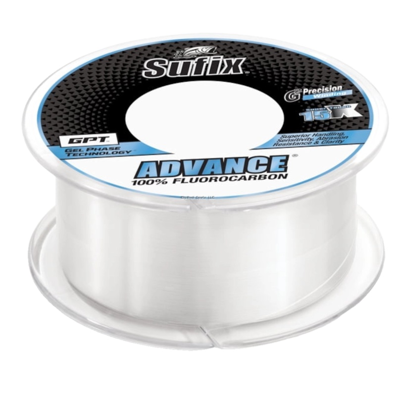 Sufix Advance Fluorocarbon Fishing Line, 17lb Test, 200 Yd Spool