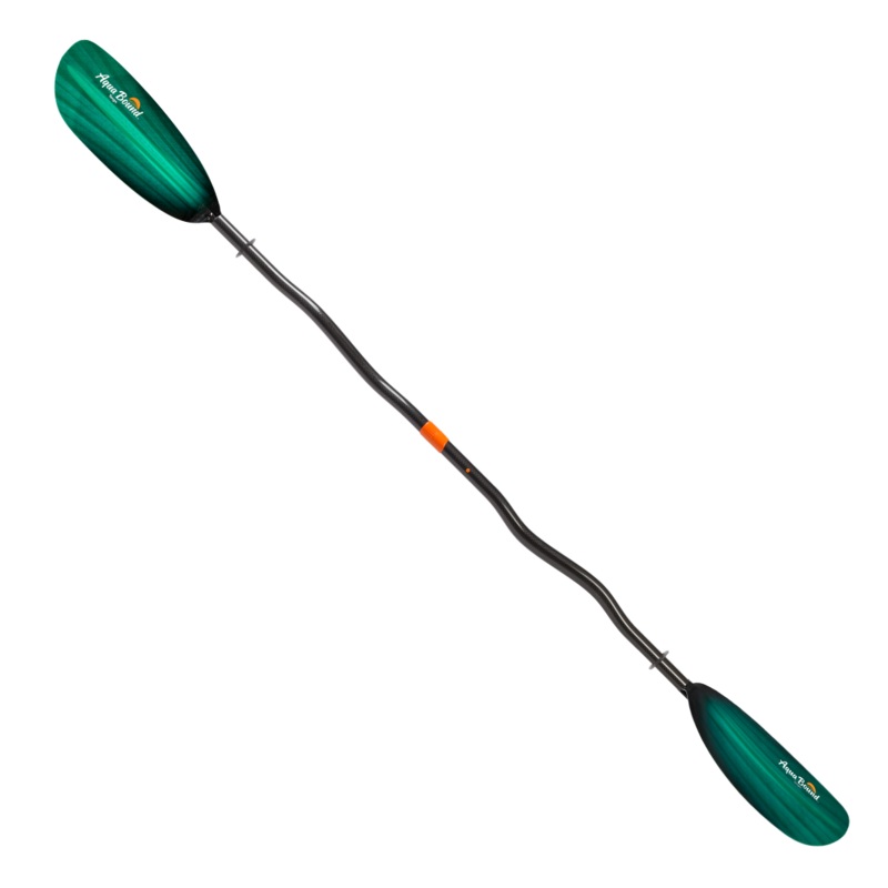 Aqua Bound Tango Fiberglass 2-Piece Bent Shaft Kayak Paddle Green Tide 230cm