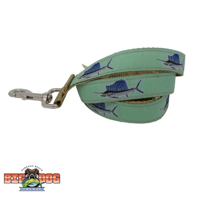 DOG LEASH NYLON SAILFISH SEAFOAM  / TAN 6ft