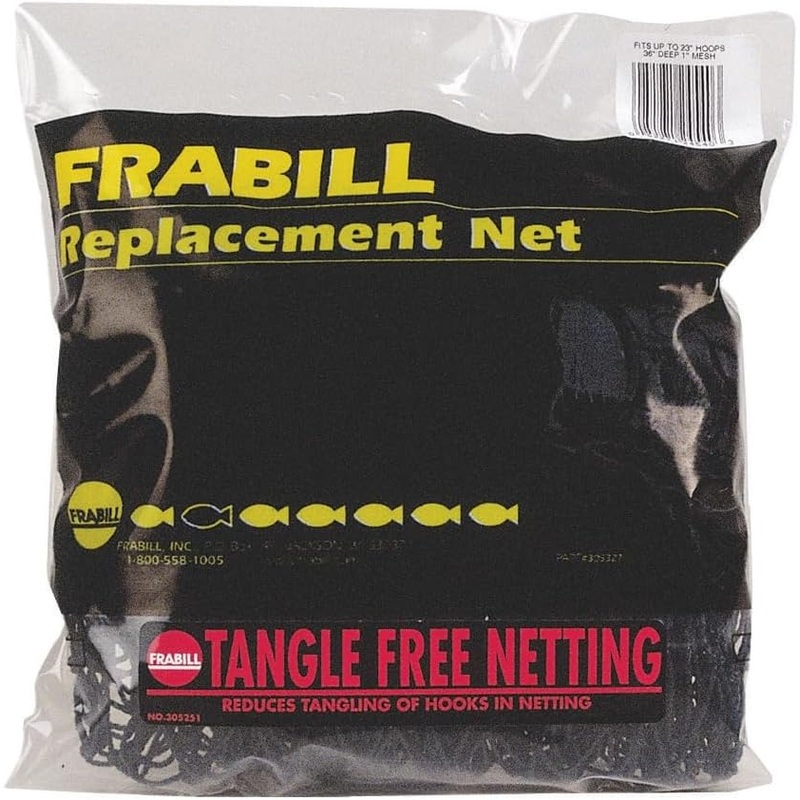 Frabill Replacement Net TF 23″ Hoop 36″ Deep 1″ Mesh Black