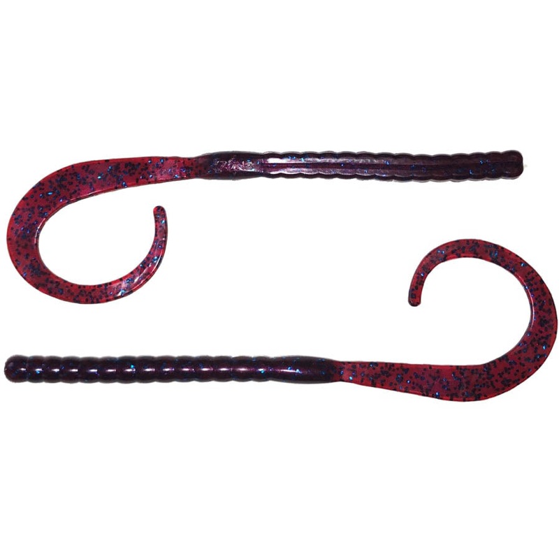Xzone Blitz Worm 11 inch Ribbon Tail Worm 8 pack Black