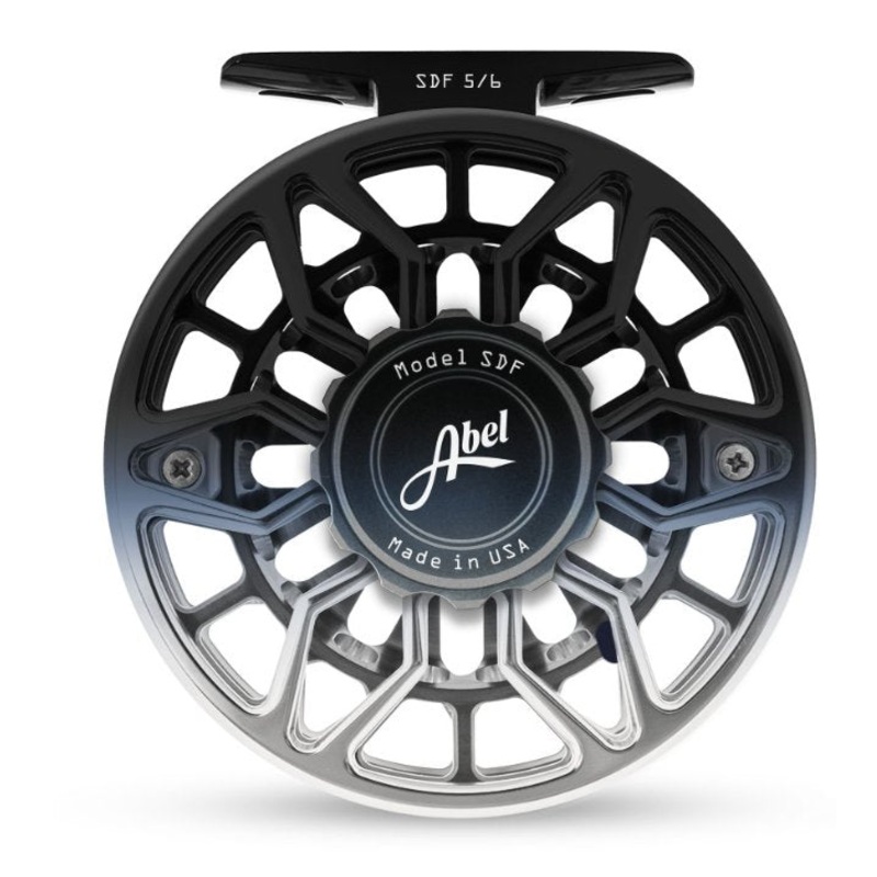 Abel SDF 5/6 Ported Fly Reel – Black Platinum Fade – Black Handle