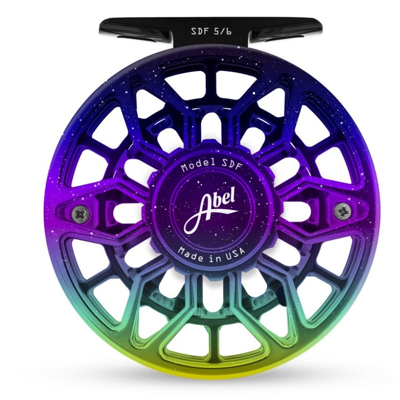 Abel SDF 5/6 Ported Fly Reel – Northern Lights – Black Handle