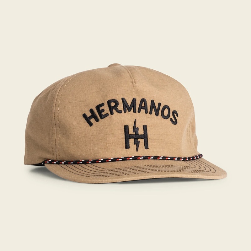 Howler Bros Unstructured Hermanos Snapback Hat Khaki