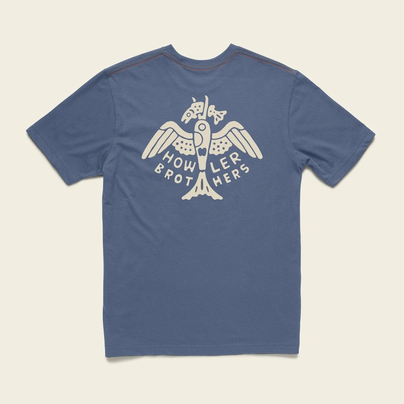 Howler Brothers Fresh Catch Pocket T-Shirt S Blue Horizon