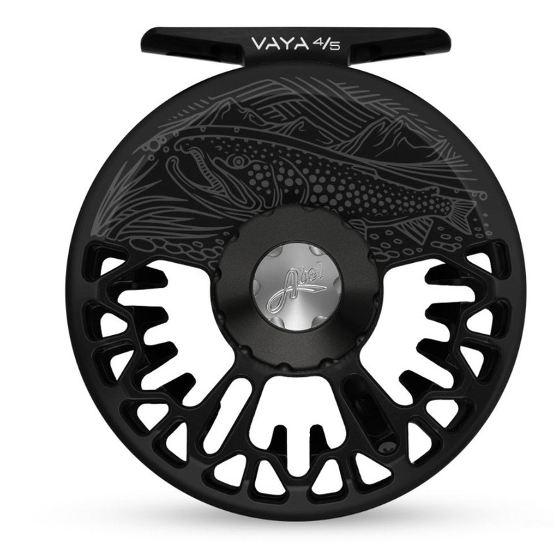 Abel Vaya 4/5 Fly Reel – Black Underwood On The Hunt – Black Handle