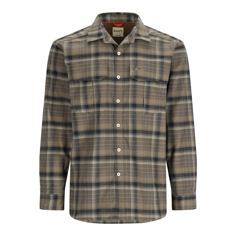 Simms Coldweather LS Shirt Small Hickory Asym Ombre Plaid